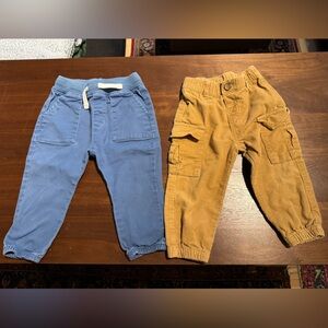 Kids' Blue and Tan Jogger Pants